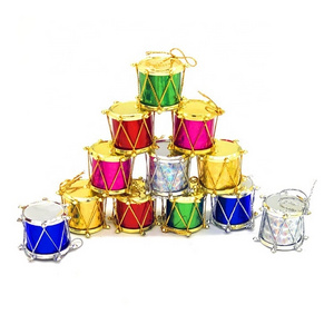 Christmas family tree ornament decorating kit decoration small mini colorful christmas drums