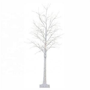 2023 new modern customizable lighted decor large white birch twig branch warm light up christmas tree without leaves for event