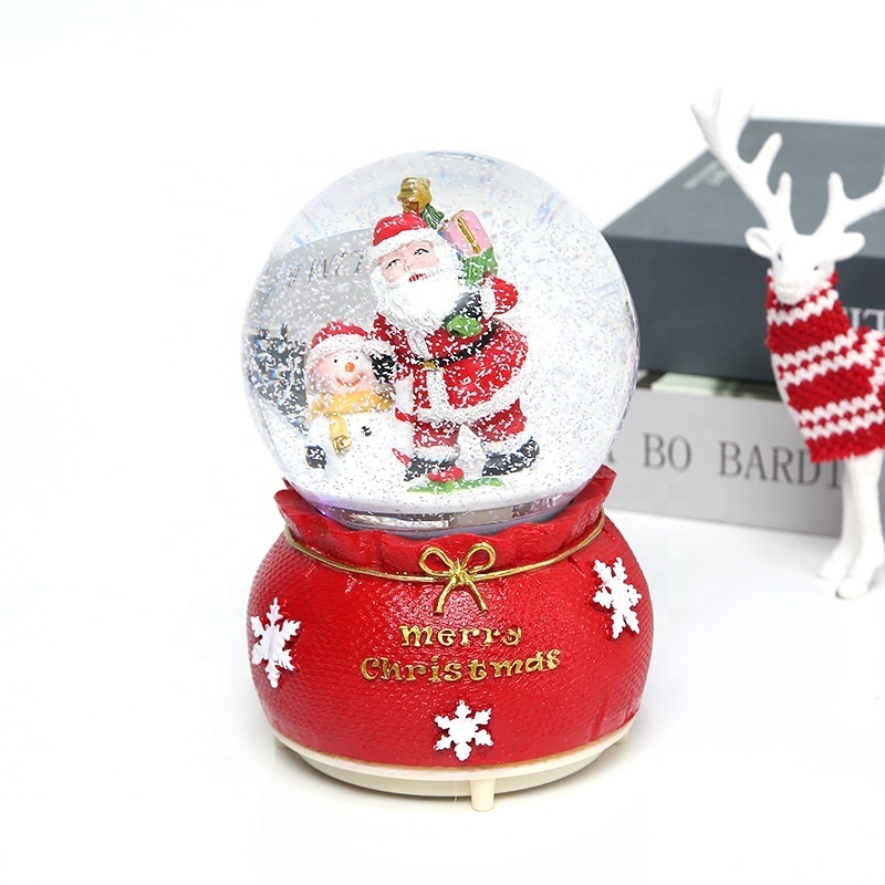 Resin ornaments transparent crystal ball decoration christmas decoration lantern santa claus snowballs