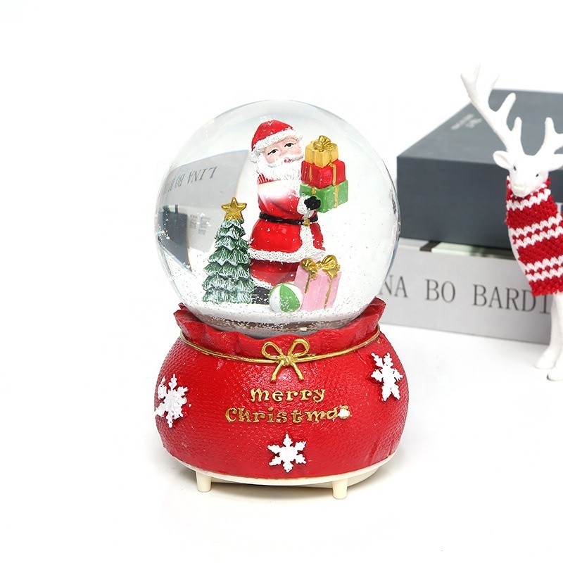 Resin ornaments transparent crystal ball decoration christmas decoration lantern santa claus snowballs