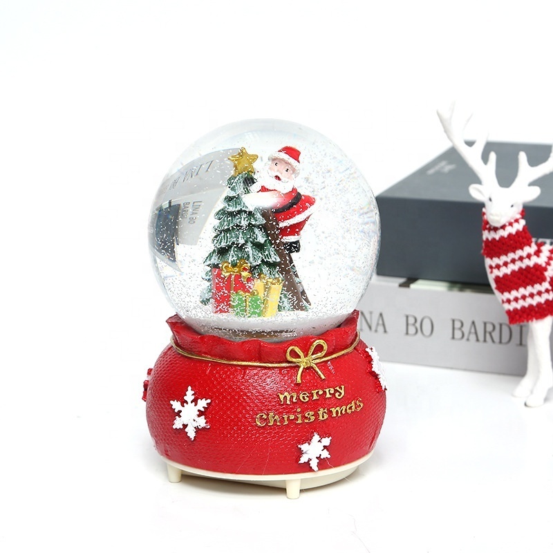 Resin ornaments transparent crystal ball decoration christmas decoration lantern santa claus snowballs