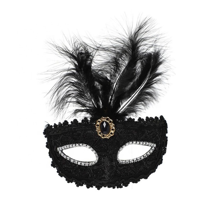 Angel Masquerade Party Fancy Feather Adult Princess Glowing Party Masquerade hot sell christmas halloween party half face mask