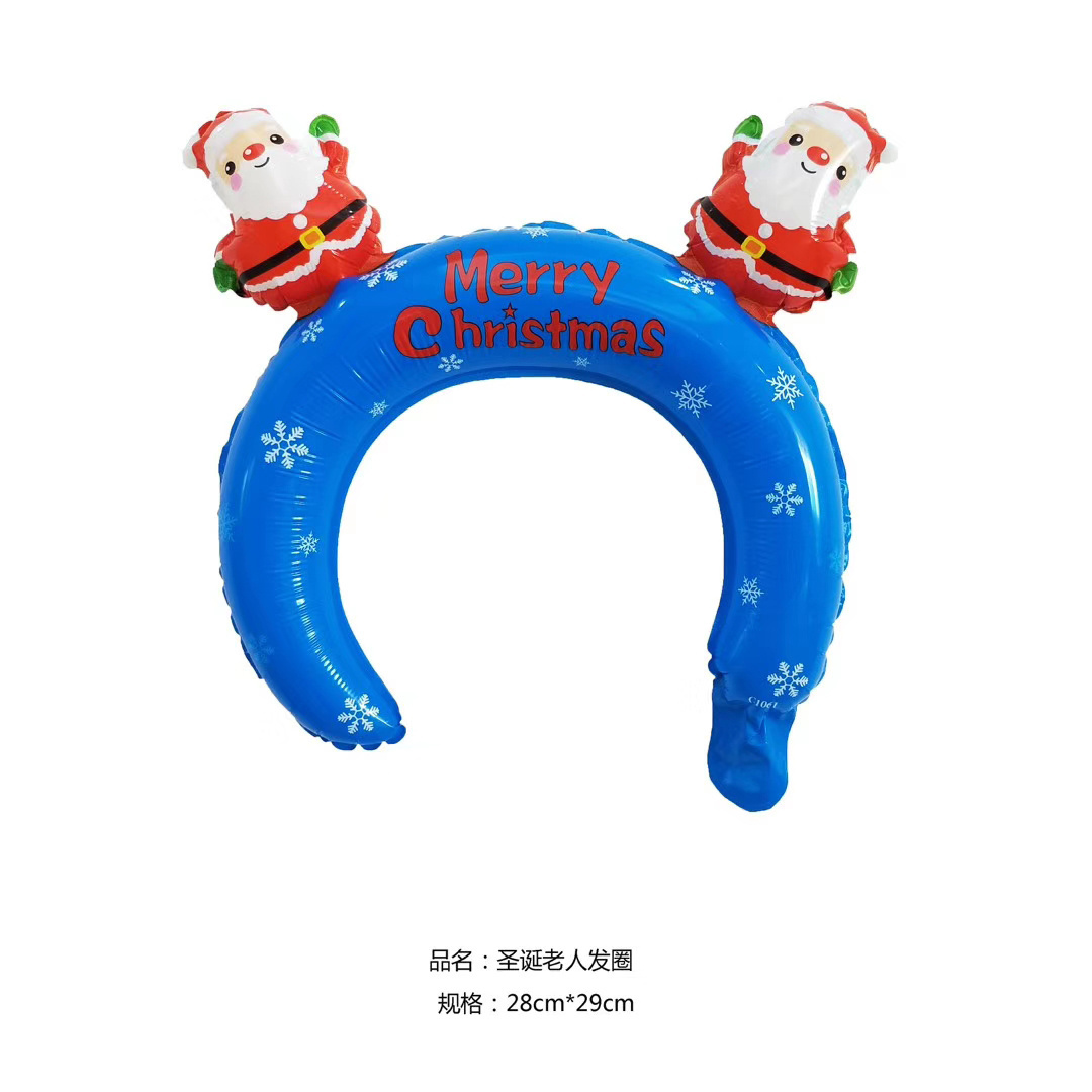 Wholesale Fashion Adults Kids Cosplay Santa Claus Elk Christmas tree headband inflatable balloons