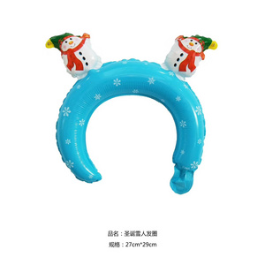 Wholesale Fashion Adults Kids Cosplay Santa Claus Elk Christmas tree headband inflatable balloons