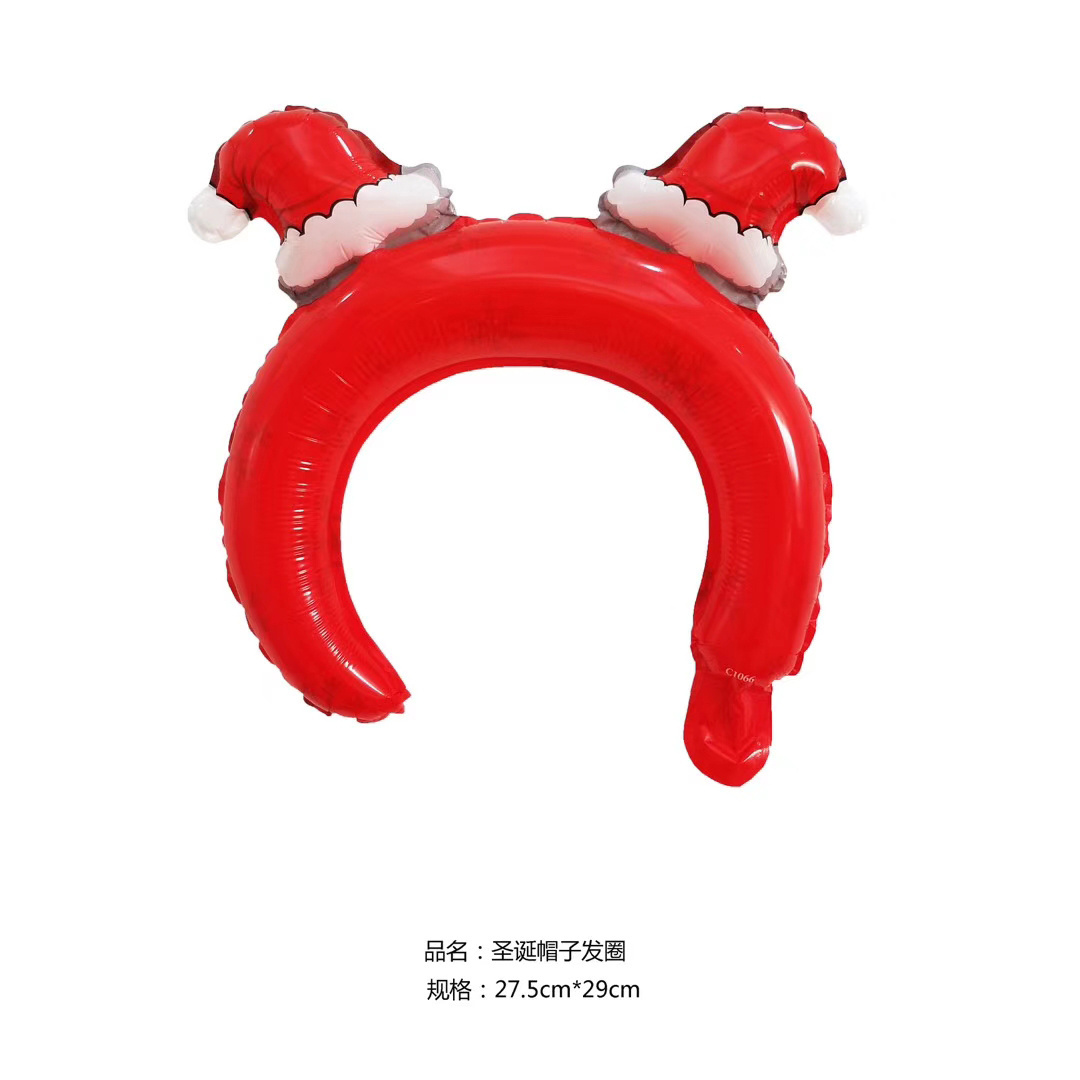 Wholesale Fashion Adults Kids Cosplay Santa Claus Elk Christmas tree headband inflatable balloons