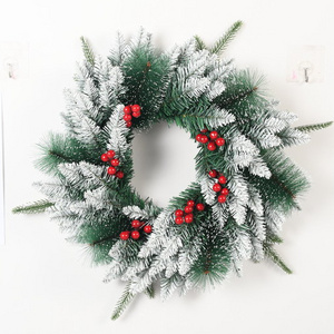 2022 Christmas Hot Sale White Tinsel Cedar Garland Christmas Decoration Wreath And Garland