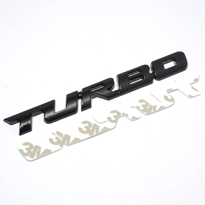 Universal 3D Alloy Metal Letter Turbo Car Motorcycle Emblem Badge Sticker Decal Decor Car Body Rear Tailgate 3D Car Sticker