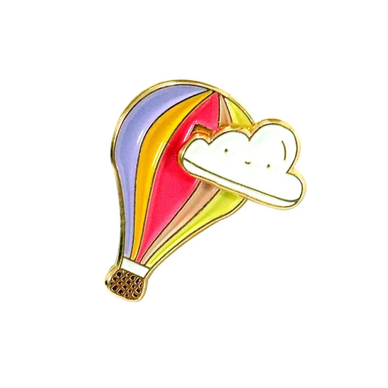 Balloon Lapel Pins Custom Sliding Albuquerque Balloon Fiesta Festival Enamel Hot Air Balloon Brooch Pins