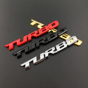 Universal 3D Alloy Metal Letter Turbo Car Motorcycle Emblem Badge Sticker Decal Decor Car Body Rear Tailgate 3D Car Sticker