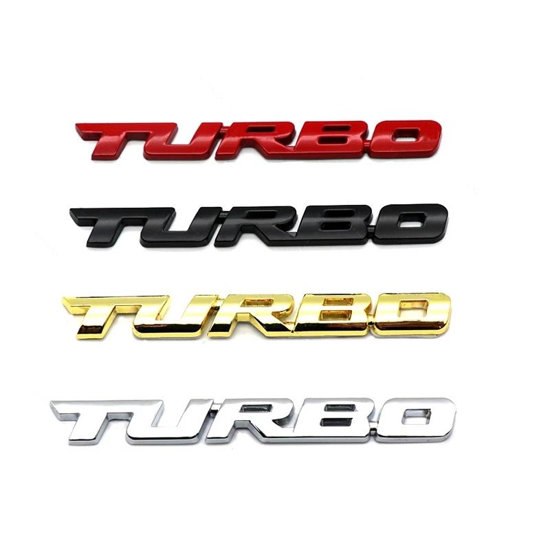 Universal 3D Alloy Metal Letter Turbo Car Motorcycle Emblem Badge Sticker Decal Decor Car Body Rear Tailgate 3D Car Sticker