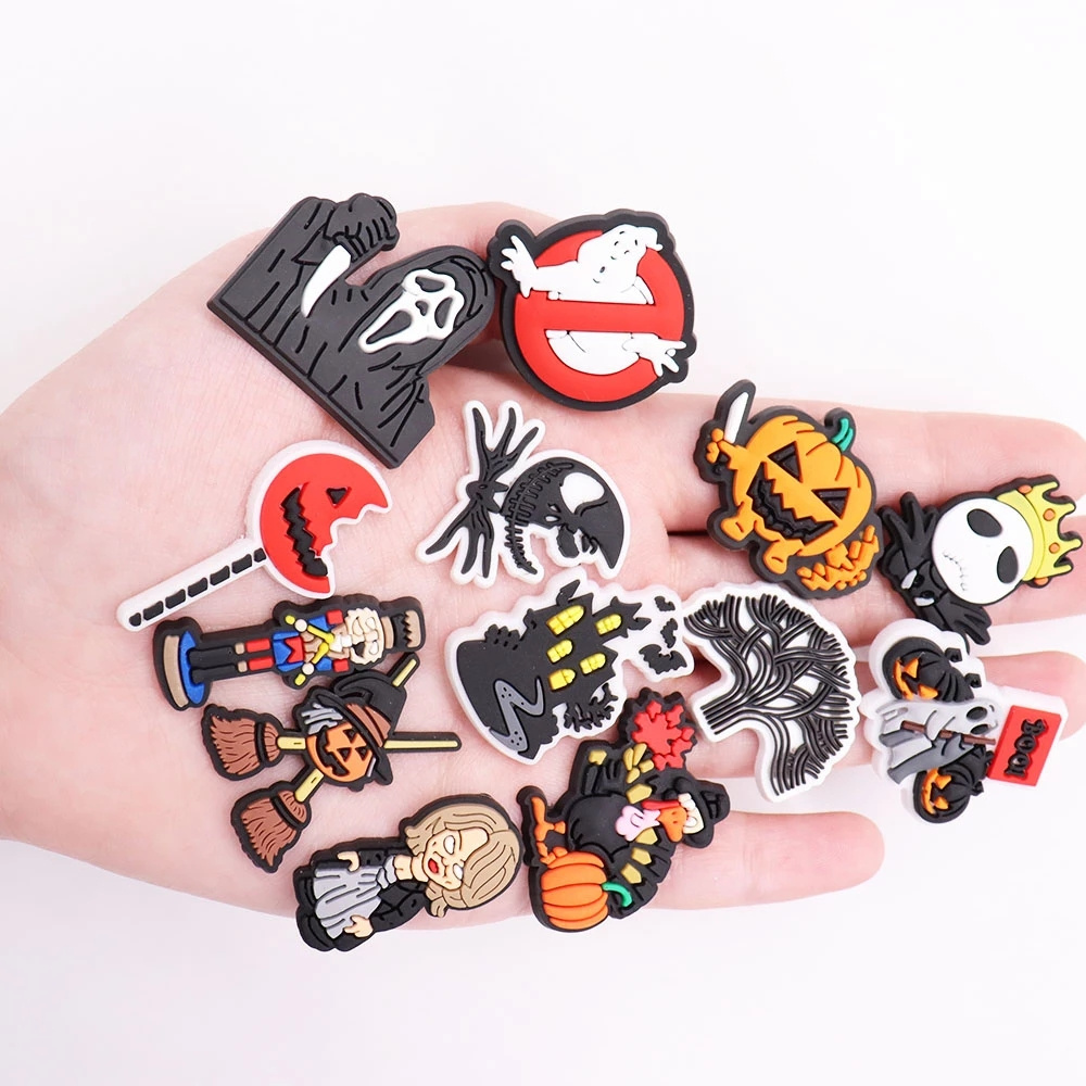 Custom All Saints' Day Shoe Charms Popular PVC Soft Rubber Shoe Charms For Kids Shoe Charms Wholesale