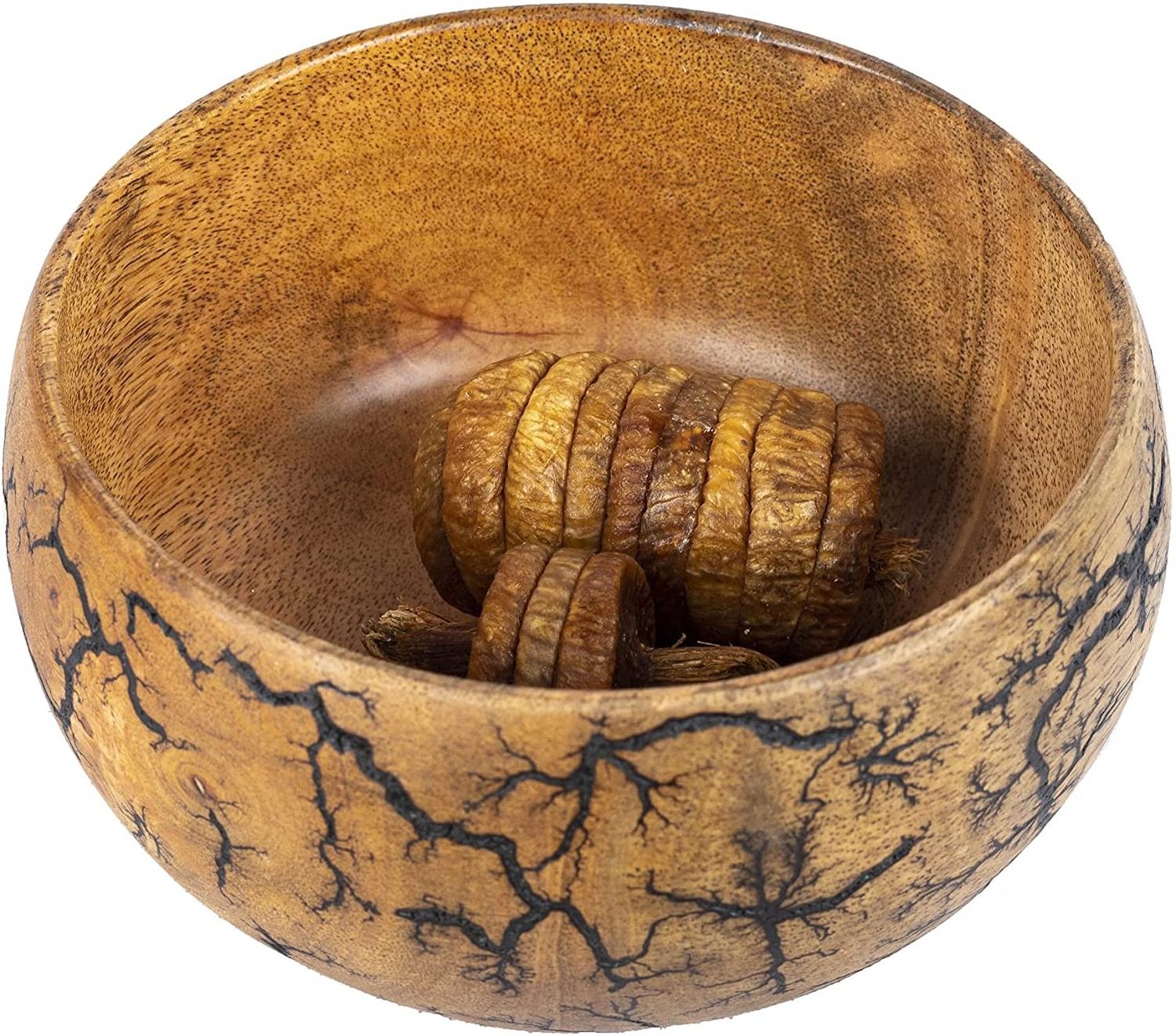 creative  Fractal Burn Wood Bowl,   small 6