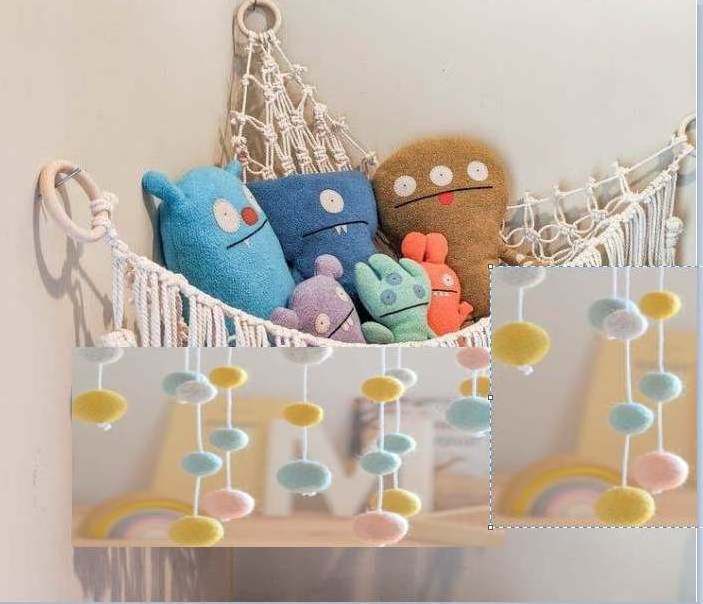 wall shelf hanging,wall hanging ,macrame Animal toy hammock Hanging Animals Organizer Storage with Colorful Tassels  ,