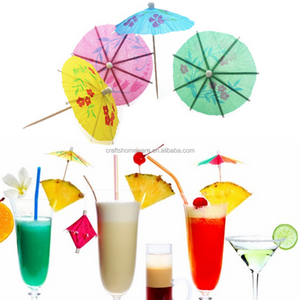 wholesale  creative multi color decorative picks paper cocktail umbrella, hawaii cocktail umbrella for decora