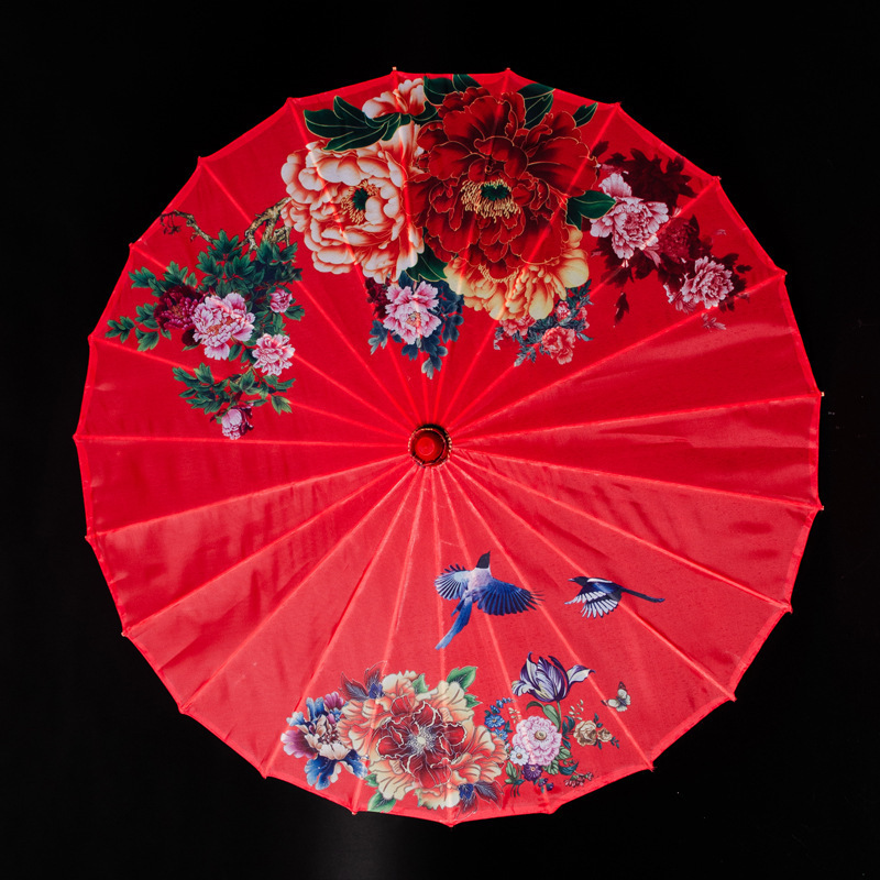 Chinese traditional handmade parasol folded oil paper umbrellas with photo print paper parasol wedding