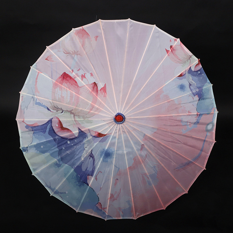 Chinese traditional handmade parasol folded oil paper umbrellas with photo print paper parasol wedding