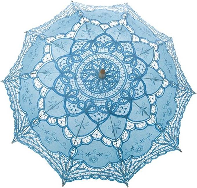 bridal    Victorian Party Gifts Baby Shower Handmade Favor Wedding Decoration Lace Umbrella Batten burg Lace Parasol Umbrella