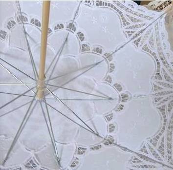 White Lace Craft Bride Umbrella Small Kids Mini Decoration Umbrella Props White Ivory Lace Parasol Bride Wedding Umbrellas