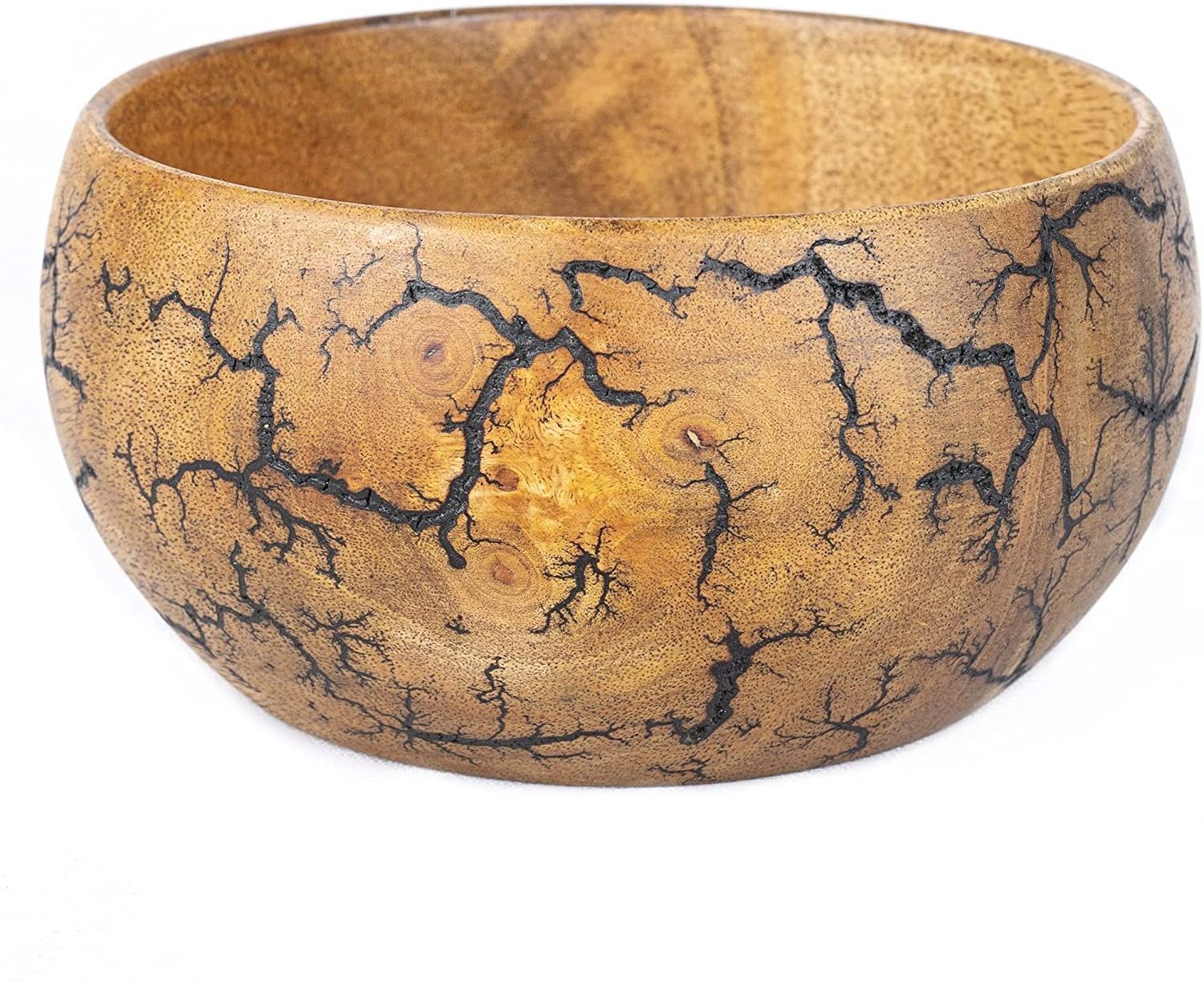 creative  Fractal Burn Wood Bowl,   small 6