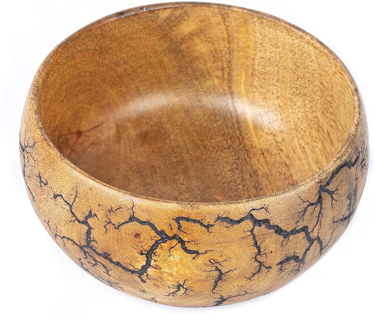 creative  Fractal Burn Wood Bowl,   small 6