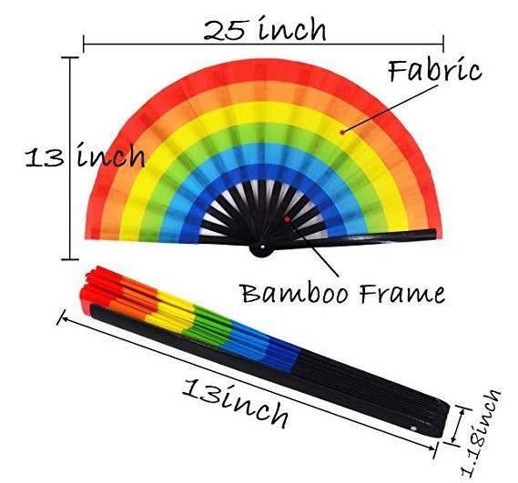 13 inch 33 cm bamboo brand hand fan as souvenir gifts  wave large hand fan