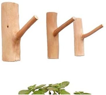 wholesale for   rural farmhouse decorative wooden 3 m adhesive, strong suction solid wood Wall Mount Coat Rack