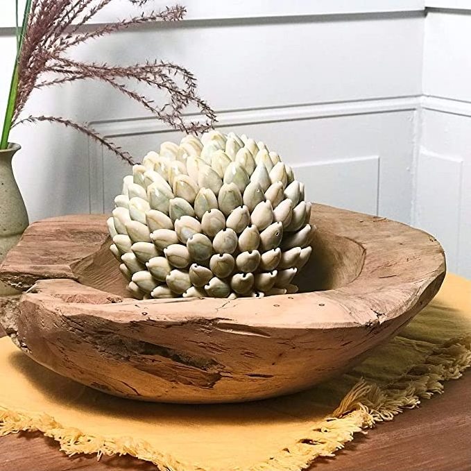 wholesale Luxury Romantic dough bowls  wooden dough bowls for candles   handmade in  wooden dough bowl for decora