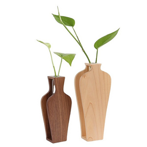 Wood carving vase home decoration mini carving handicrafts Solid wood carving creative carving handicraft gifts