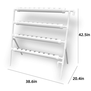 Small Home Hydroponic Garden Greenhouse Smart 108-Hole Veg Planter Kit with 3 Layers 12 PVC Pipes Complete Hydroponics System