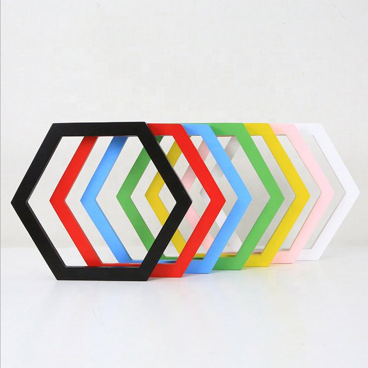 art wall Fashion Hexagon Photo Frame Wedding Picture Frame Wall Mounted Home Family Art Picture Holder Home Decoration