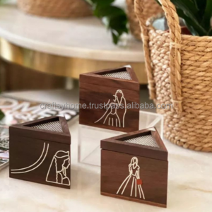 Handmade Luxury Arabic Triangle shape wooden incense burner holder Mubkhar Bakhoor Burner at wholesale Price for home decor