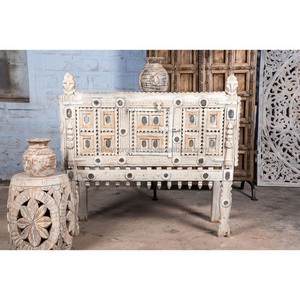 Indian rustic hard wood Chest of drawers cabinet factory supplier reproduction wooden cabinet customization solid wood cabinet