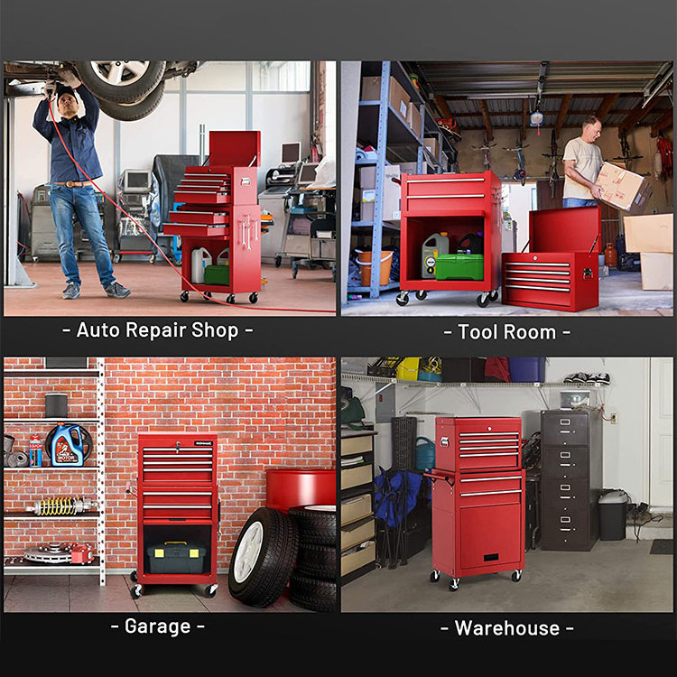 Factory workshop stainless steel Heavy Duty Box Rolling Tool Chest Cabinet Drawers Box Workshop Garage Metal Trolley Cart Hand