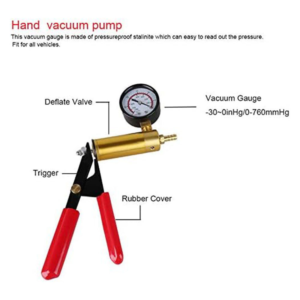 Brake Bleeder Kit Hand held Vacuum Pump Tester 2 in 1 Adapters for Auto Repair Auto Tool Set KIT Box