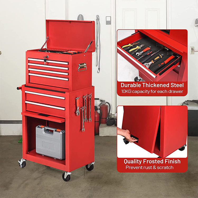 Factory workshop stainless steel Heavy Duty Box Rolling Tool Chest Cabinet Drawers Box Workshop Garage Metal Trolley Cart Hand