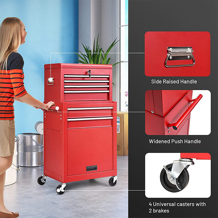 Factory workshop stainless steel Heavy Duty Box Rolling Tool Chest Cabinet Drawers Box Workshop Garage Metal Trolley Cart Hand