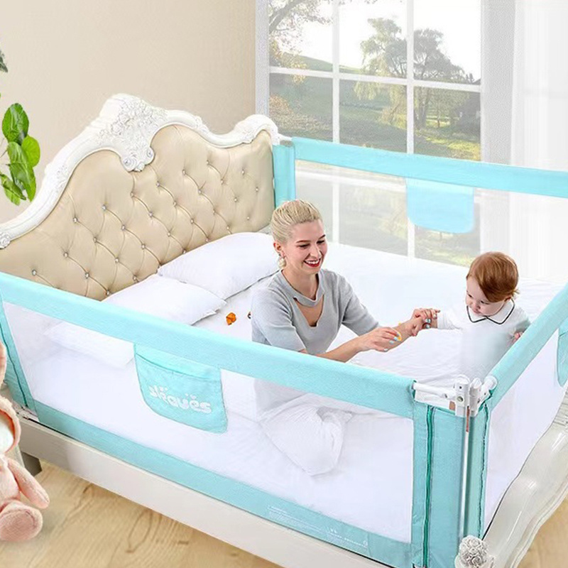 3 Side Bed Protectors Fence Railing Edge Guard Bedrail Side Rails baby Bed Fence For Baby Adult Bed