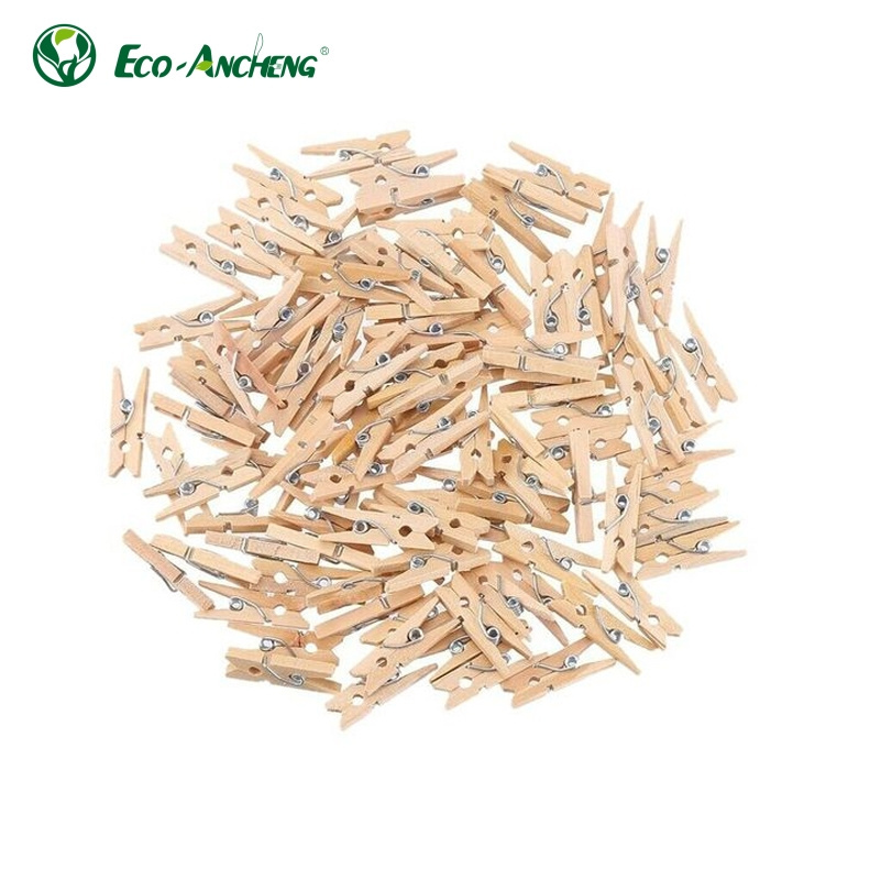 Wholesale Eco-Friendly Small Wooden Clips Clothes Pegs Pins Clothespins