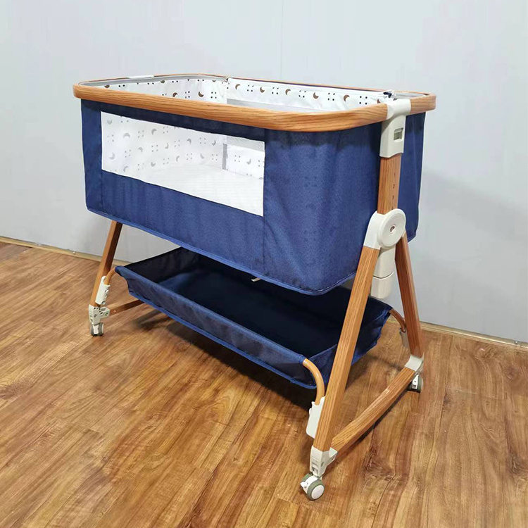 Multi-Functional Baby Cot Foldable Swing Cradle Baby Crib Portable Bedside Bassinet