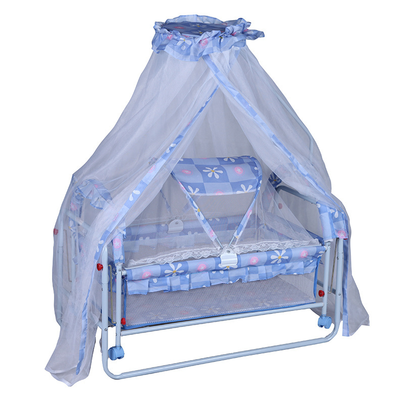 Hot sell popular design comfortable Metal baby folding hanging bed Newborn Baby Crib