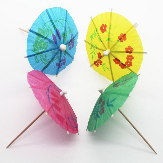 Wedding party decoration umbrella cocktail toothpicks