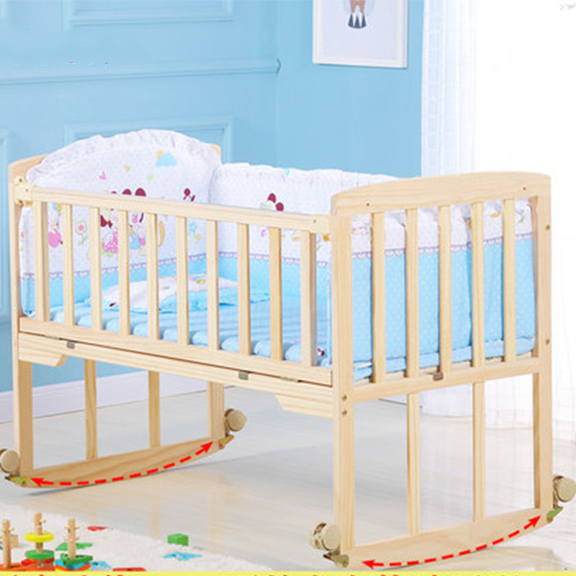 Adorable 102*60cm infant bed for baby/Mosquito Net baby cradle swing wood