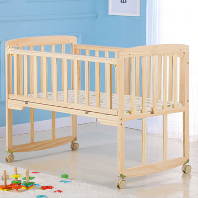 Adorable 102*60cm infant bed for baby/Mosquito Net baby cradle swing wood