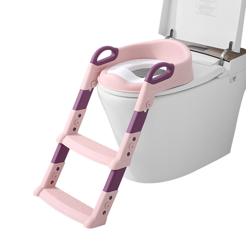 New Potty Toilet Trainer Seat with Step Stool Ladder, Adjustable Baby Toddler Kid Potty with Ladder