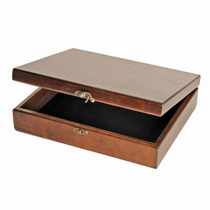 Wood Keepsake Box Wooden Treasure Box with Brass Latch