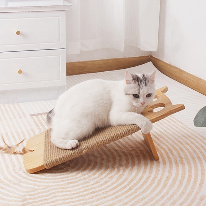 Wooden Wall Mounted Cats Scratching Post for Adult Cat Kittens Pet Wall platform Furniture Shelf Household Cat Scratching Pad