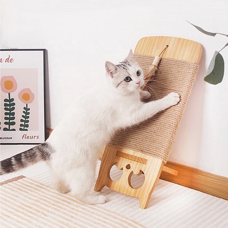 Wooden Wall Mounted Cats Scratching Post for Adult Cat Kittens Pet Wall platform Furniture Shelf Household Cat Scratching Pad