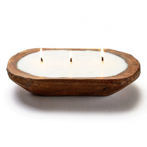 Custom Handmade Home Decoration 30 In Wooden Dough Bowls Wholesale For Candles