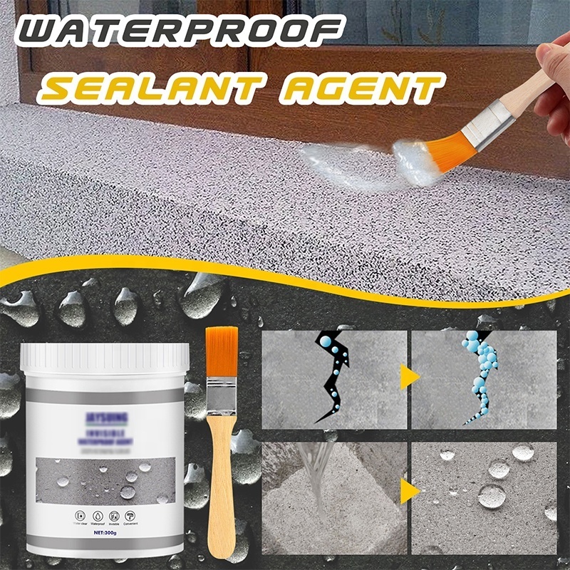 30 100 300 500g Transparent Waterproof Glue Coating Toilet Exterior Wall Roof Leakproof Waterproof Agent Waterproof Coating