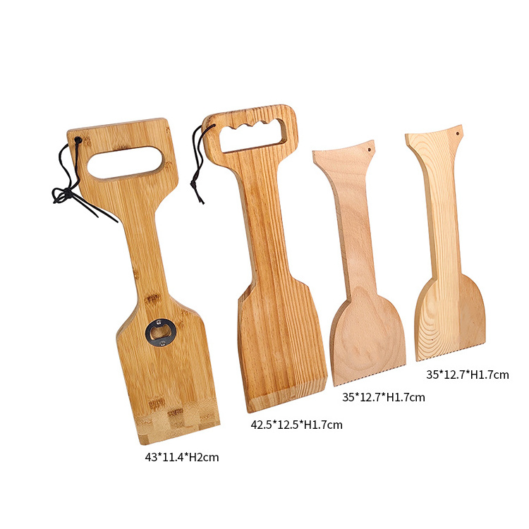 BBQ Butler Wood Grill Scraper Wooden Barbecue Cleaner BBQ Tools Food Safe Oak Grill Scraper